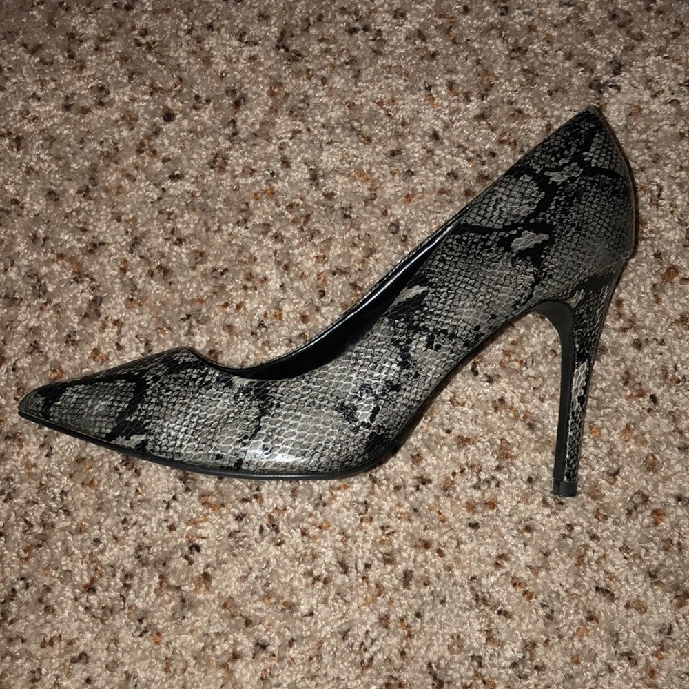 Faux Snake Skin Heels